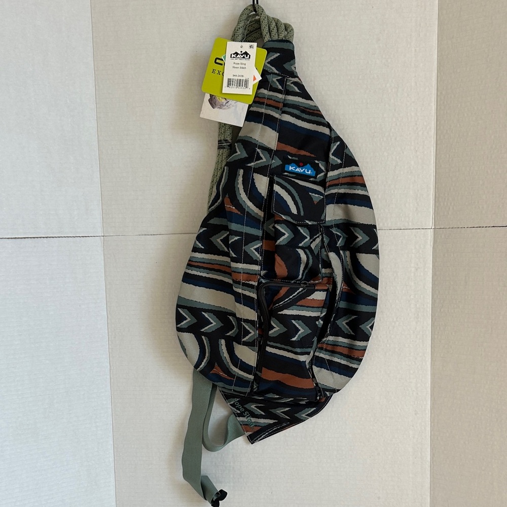 KAVU Rope Sling Riven Stitch Bag, NWT